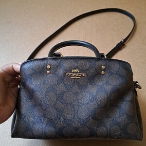 Coach Lillie Carryall In Signature Canvas IN Brown Black Color